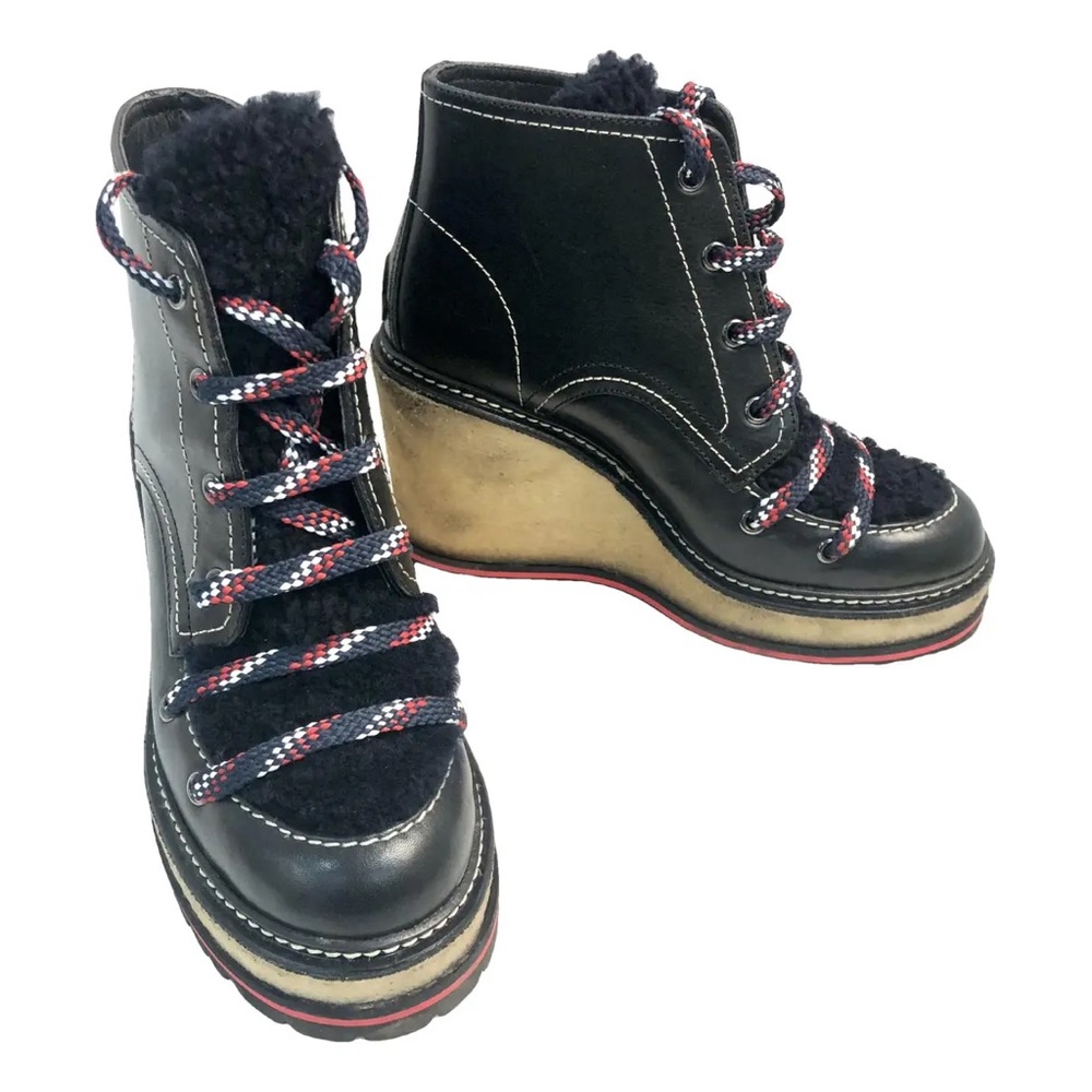 Pajar Canada Tessa boot black Teddy Sherpa wedge snow boots